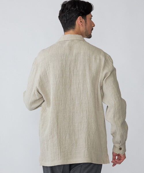 SHIPS（シップス） シャツ SHIPS: リネン ウール オーバーシャツ