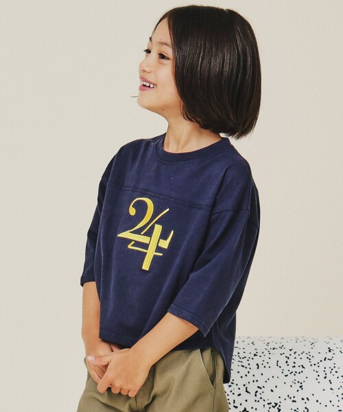 THE SHOP TK tシャツ 「110-160」オーガビッツナンバー刺繍7分袖