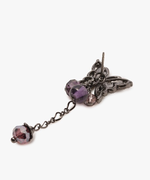 ANNA SUI 2WAYピアス パープル ANNA SUI アナスイ ピアス 蝶モチーフ