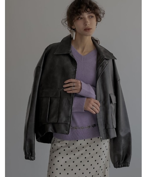 コムデギャルソン　2025AW ４本袖フェイクレザーロングジャケット　XS Re:EDIT（リエディ） ブルゾン アウター 「2025AW COLLECTION」「低