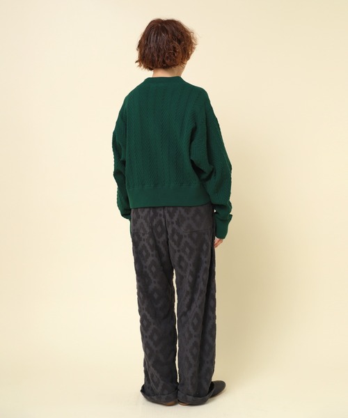 RNA-N パンツ R4270 パイルJQ幾何学イージーパンツ レディース  