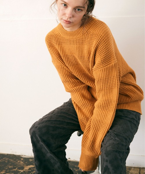 RNA-N パンツ R4270 パイルJQ幾何学イージーパンツ レディース  