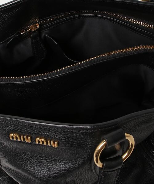 miu 「miu miu」 トートバッグ - ブラック レディース