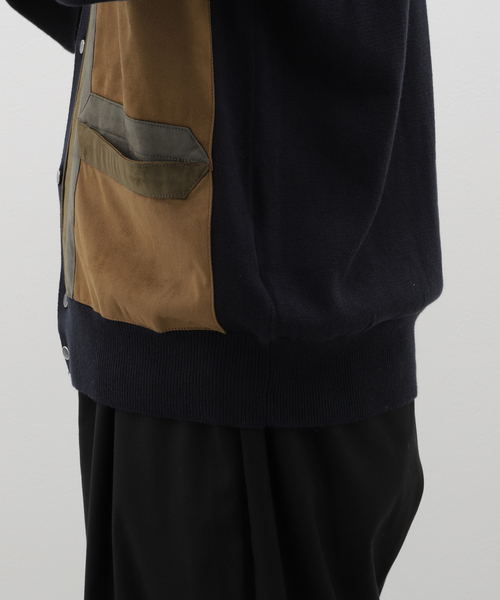 The DUFFER N NEPHEWS 切り替えニットカーディガン　未使用 The DUFFER of ST.GEORGE（ザダファーオブセントジョージ