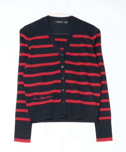 POLO RALPH LAUREN / ポロ ラルフ ローレン ストライプド コットンブレンド カーディガン セール】 ストライプド コットンブレンド カーディガン