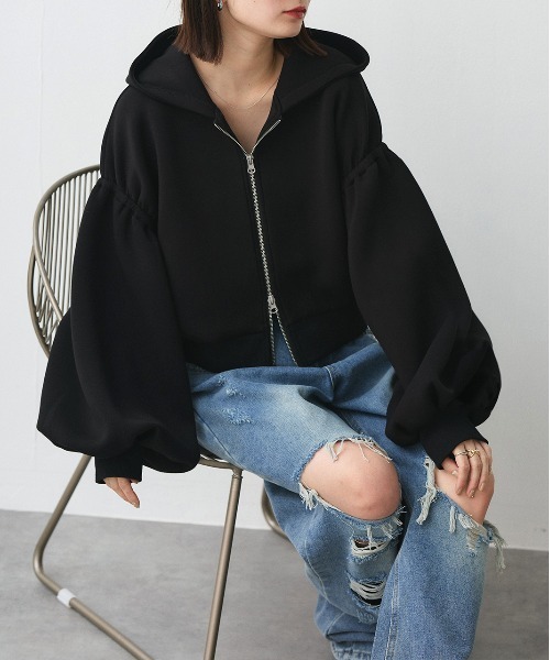 【3/10までセール】h.NAOTO STEAM パフスリーブ編み上げパーカー h.NAOTO – h.NAOTO WEBSHOP