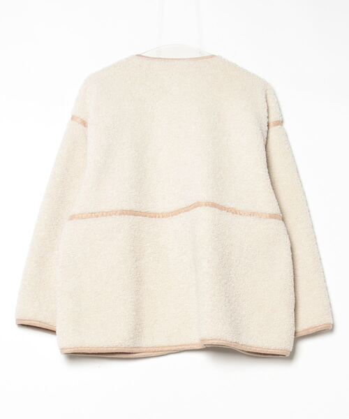 「Re:EDIT」 ノーカラージャケット MEDIUM アイボリー レディース_画像2