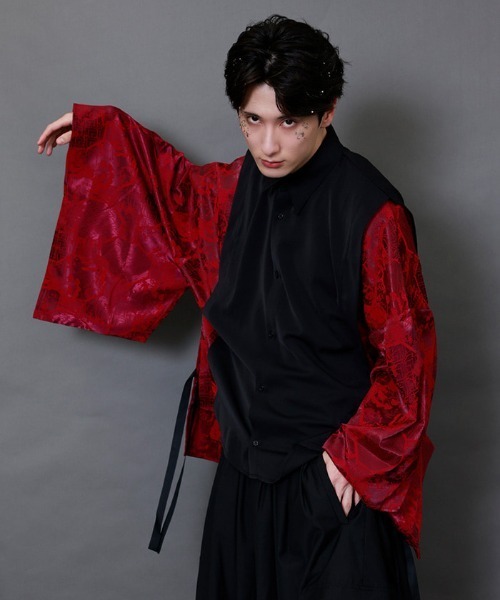 REZEN（リゼン） シャツ 狩衣風切替和袖シャツ メンズ レディース