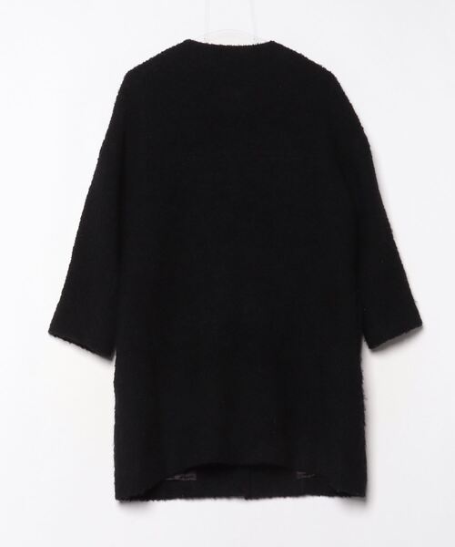 「J&M DAVIDSON 」 ノーカラーコート 8 ブラック レディース_画像2