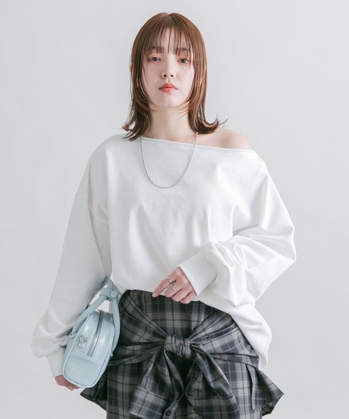 ACYM A logo off shoulder スウェット KBF トレーナー スウェット オフショルダーロゴスウェット