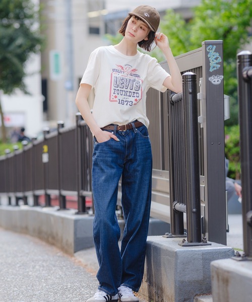 リーバイス Levis 【 Perf T Shirt Love More Women 】 レディース Levi's® Women's Perfect T-Shirt - Authentic Denim Logo M