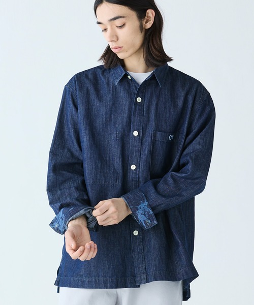 LACOSTE（ラコステ） シャツ コットンリネンデニムシャツジャケット