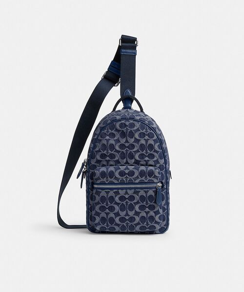 COACH ボディバック レザー ブルー COACH ボディバッグ（色：ブルー系）｜バッグ｜ファッション