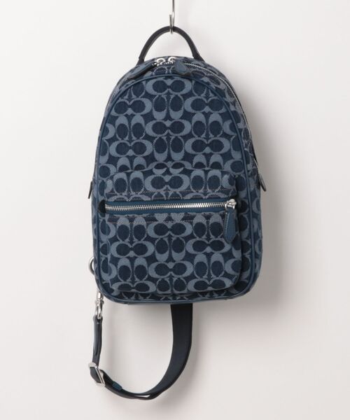 美品　COACH ボディバッグ　レザー　ブルー　コンパクト COACH - 60 COACH コーチ レザー ボディーバッグ の通販 by P