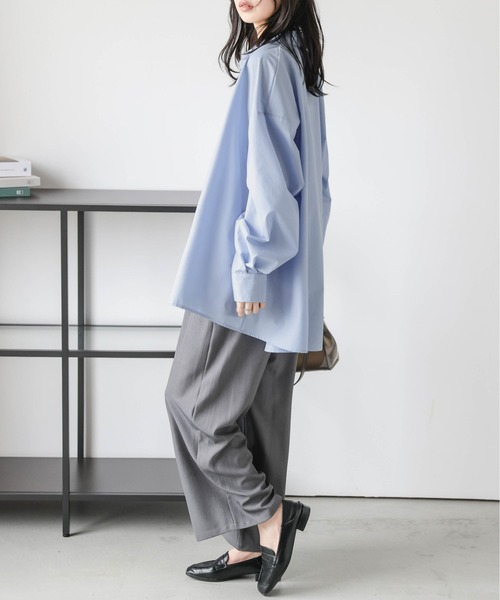 プラージュ　オーバーシャツ　サックスブルー プラージュ Plage 《予約》COTTON LOOSE シャツ （サックス