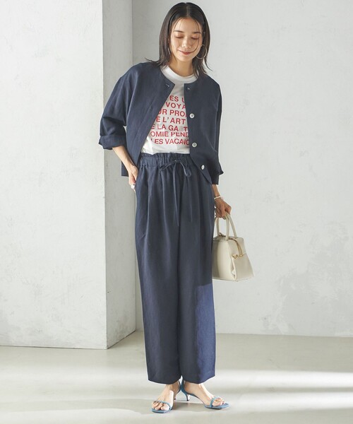 SHIPS（シップス） ブラウス シャツ SHIPS Primary Navy Label:麻