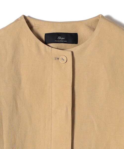 SHIPS（シップス） ブラウス シャツ SHIPS Primary Navy Label:麻 