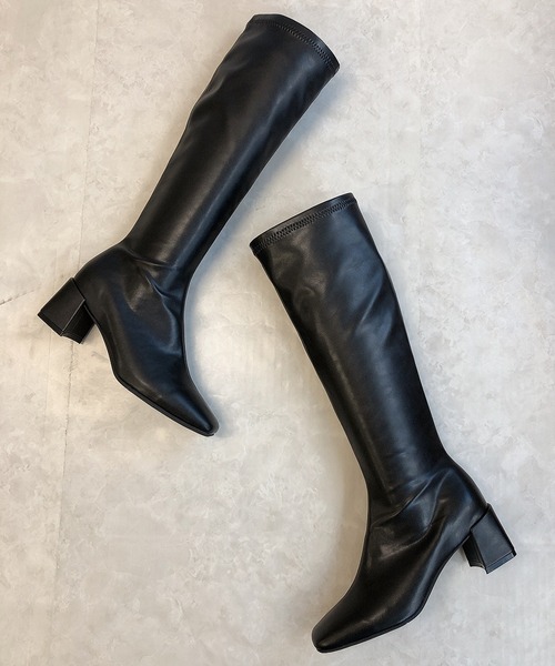 「Noubel Voug Relax」 ロングブーツ M ブラック系その他 レディース_画像6