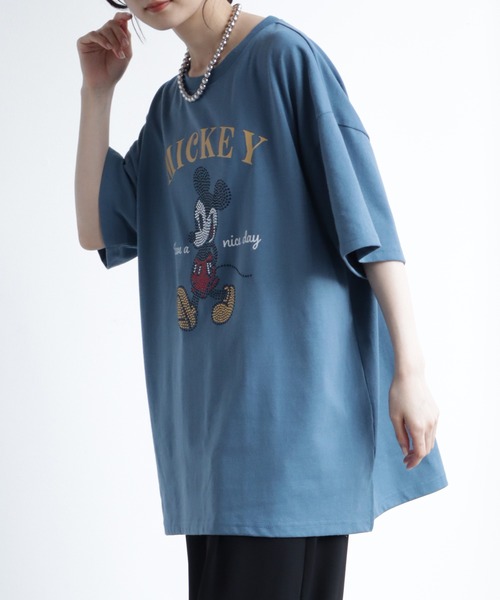 Disney tシャツ 「Disney/ディズニー」ラインストーンミッキー
