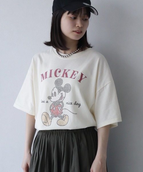 Disney tシャツ 「Disney/ディズニー」ラインストーンミッキー