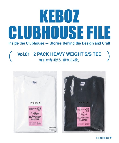 KEBOZ（ケボズ） tシャツ 2 PACK HEAVY WEIGHT S/S TEE メンズ