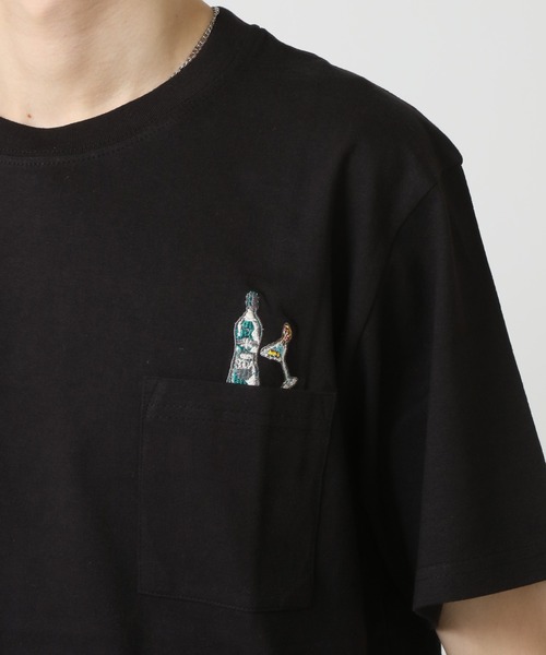 刺繍Tシャツ Tシャツ Tシャツ 半袖 T-shirts ARCADE tシャツ コットンUSA ワンポイント刺繍 プリント半袖T