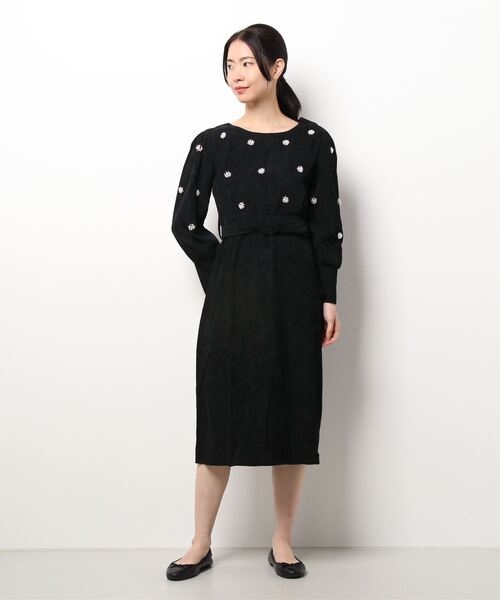 「Jasmine Grandiflorum」 長袖ワンピース MEDIUM ブルー レディース_画像6