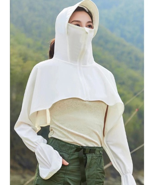 Lace Ladies ラッシュガード サンバイザー付き ボレロ風