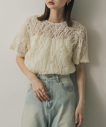ブラウス シャツ コードシシュウトップ(半袖) レディース｜ZOZOTOWN Yahoo!店