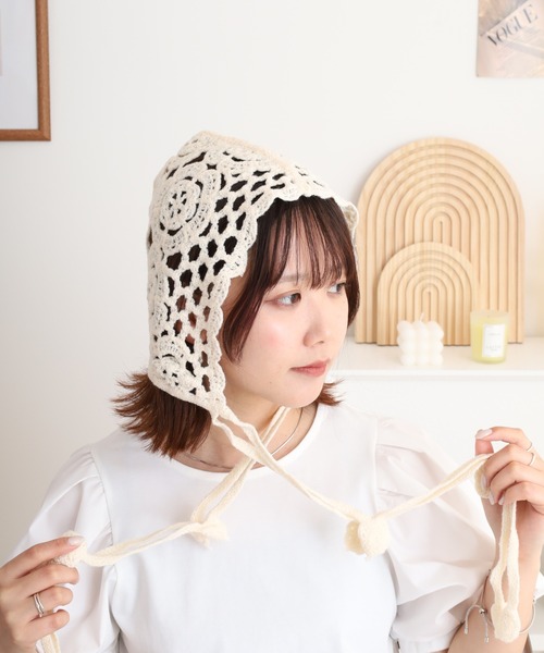 FUNALIVE ニット帽 ニットキャップ RUCCHE クロシェ編み