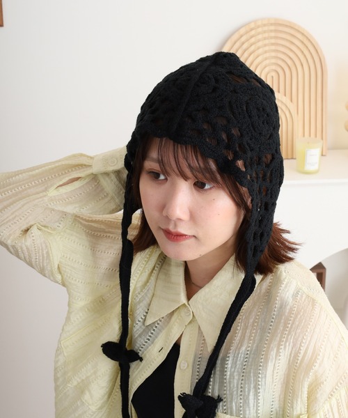 FUNALIVE ニット帽 ニットキャップ RUCCHE クロシェ編み