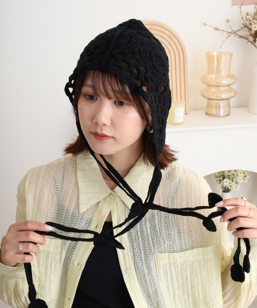 FUNALIVE ニット帽 ニットキャップ RUCCHE クロシェ編み