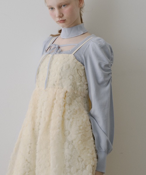 VIOLETTA（ヴィオレッタ） ワンピース フラワーチュールキャミドレス