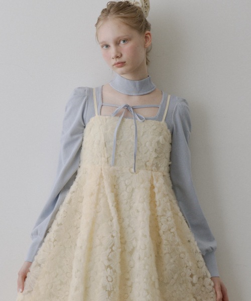 VIOLETTA（ヴィオレッタ） ワンピース フラワーチュールキャミドレス