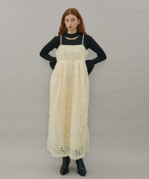 VIOLETTA（ヴィオレッタ） ワンピース フラワーチュールキャミドレス