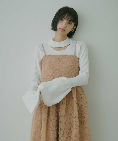 VIOLETTA ワンピース フラワーチュールキャミドレス : ZOZOTOWN Yahoo