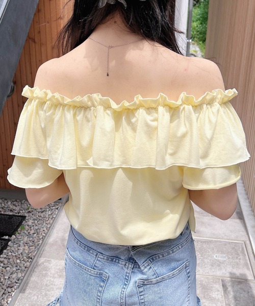 AGLINI 売れ筋商品|||アリーニ Tシャツ トップス レディース Tops Brown tシャツ サイドラインリボンシアートップス レディース