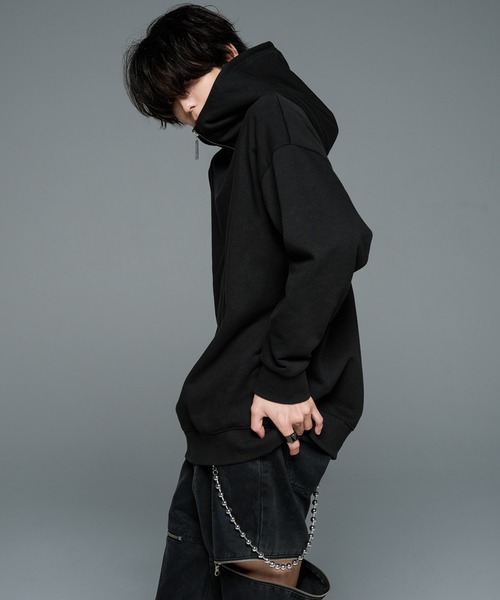 ADRER フルジップパーカー ブラック XSサイズ アドラー ADRER（アドラー）の「ADRER/アドラー/heavy weight cotton big