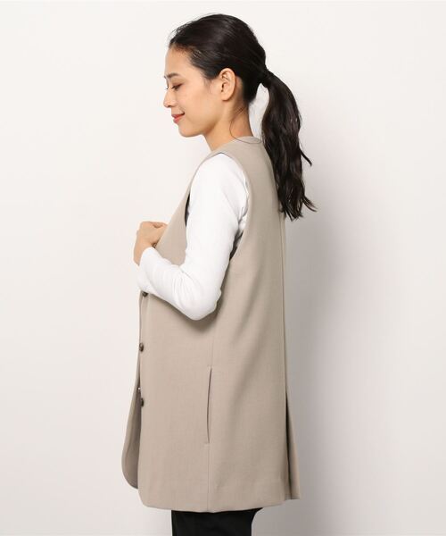 美品 ユナイテッドアローズ ベスト ジレ フード付き ノーカラー