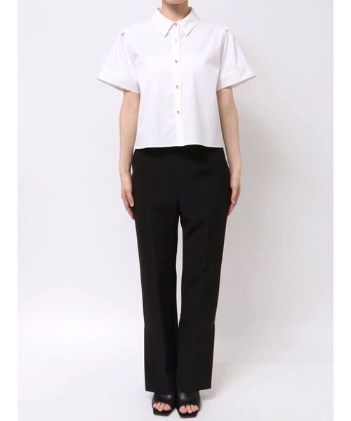TONAL（トーナル） ブラウス シャツ クロップド半袖シャツ レディース