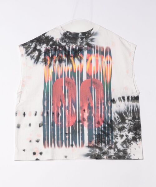 DANKE SCHON ボーンプリントデストロイノースリーブカットソー M DANKE