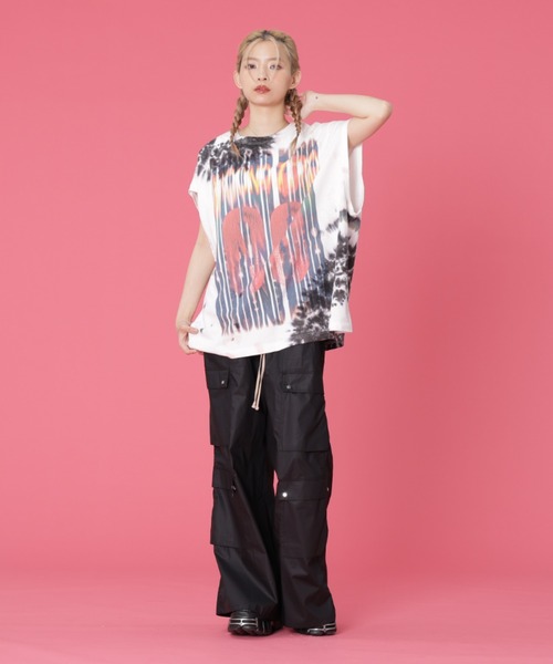 DANKE SCHON ボーンプリントデストロイノースリーブカットソー M DANKE SCHON（ダンケシェーン） タンクトップ ノースリーブ DankeSchon