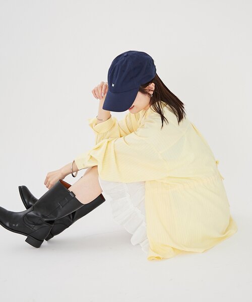 ブラウス シャツ 「森川企画」レイヤードストライプドロストシャツ レディース mystic ブラウス シャツ 「森川企画」レイヤードストライプ