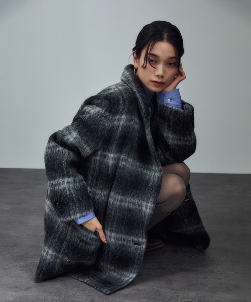 SALON adam et rope' コート アウター BALLIシャギージャケット SALON adam et rope' コート アウター BALLIシャギージャケット