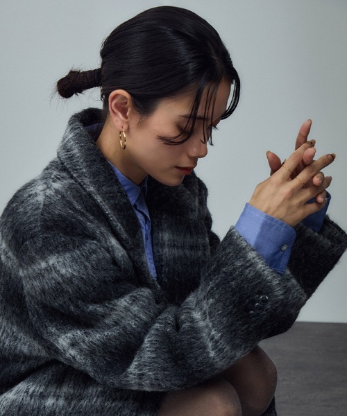 【16日まで】ADAM ET ROPE アウター シャギージャケット セール】【WEB限定】キッドモヘヤシャギージャケット / シャギーコート