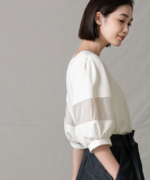 「Gready Brilliant」 「AuieF」半袖カットソー 38 オフホワイト レディース
