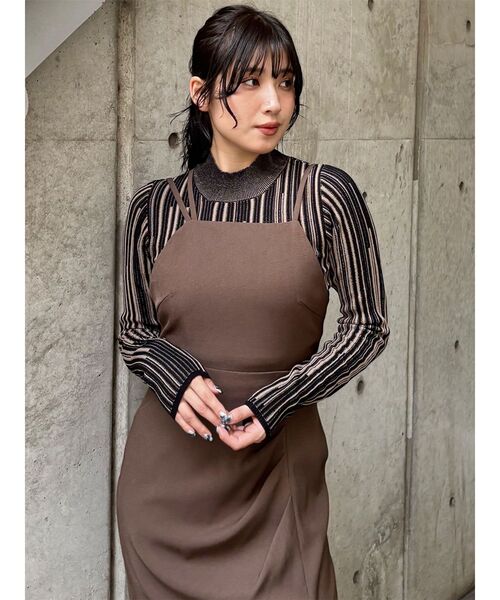 MURUA ニット セーター グラデーションリブカラーニット