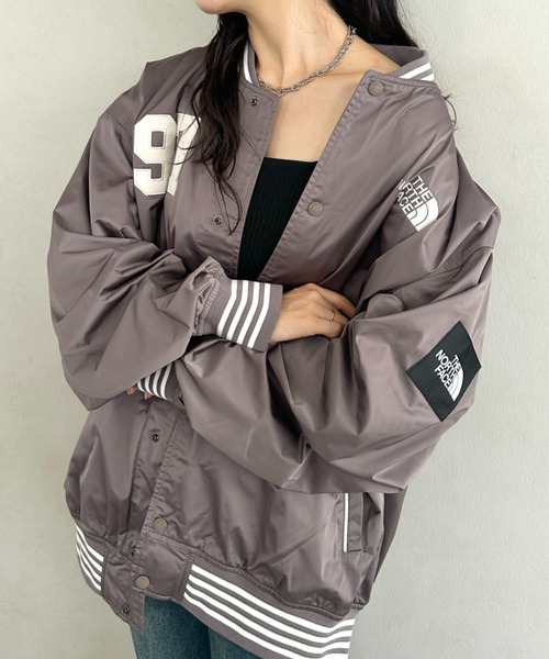 美品ノースフェイス スタジャン ジャケット ブルゾン 刺繍ロゴ ブラック 黒XL THE NORTH FACE ノースフェイス キッズ ダウンジャケット K'S