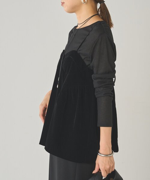 Loungedress ブラウス シャツ ベルベットキャミブラウス