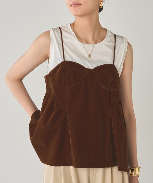 Loungedress ブラウス シャツ ベルベットキャミブラウス